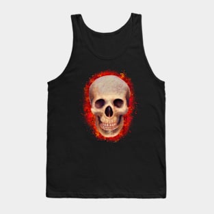 Skelly on Red Tank Top